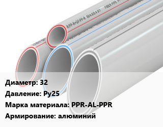 Труба полипропиленовая 32 Ру25 PPR-AL-PPR алюминий, шт, PRO OXY,Valtec, с внутренним слоем для отопления,для гор. и хол. воды и отопления цена от 142.58 ₼ / шт, где купить, условия доставки в Баку и Бакинская области